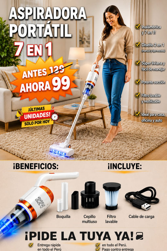 Aspiradora Inalámbrica 7 en 1