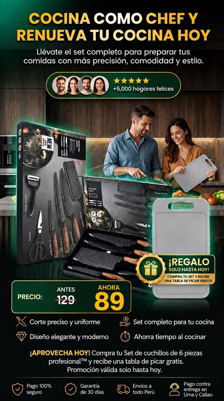 Set De Cuchillo 6 Piesas